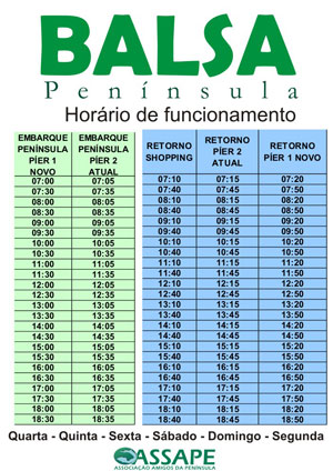 Horário das balsas